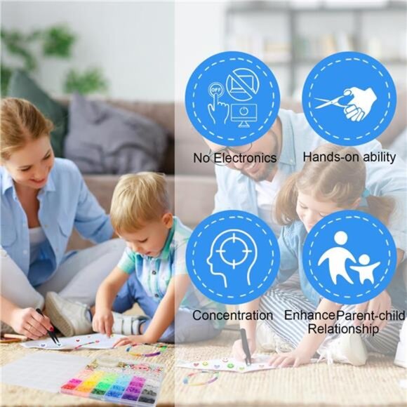 6000+PCS Clay Beads Bracelet Making Kit,24 Color DIY Flat Preppy Beads - Picture 4 of 7